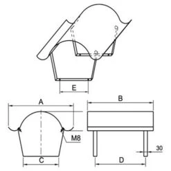 Schornstein-Regenhaube Welle Edelstahl 500 X 700 Mm -Kaminofen Verkäufe ande 1280x1280 5
